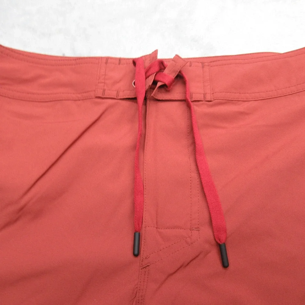 EMS Swim Shorts Mens 32 Rust Quick Dry Cargo Pocket Lace Up Board Trunks‎ Beach